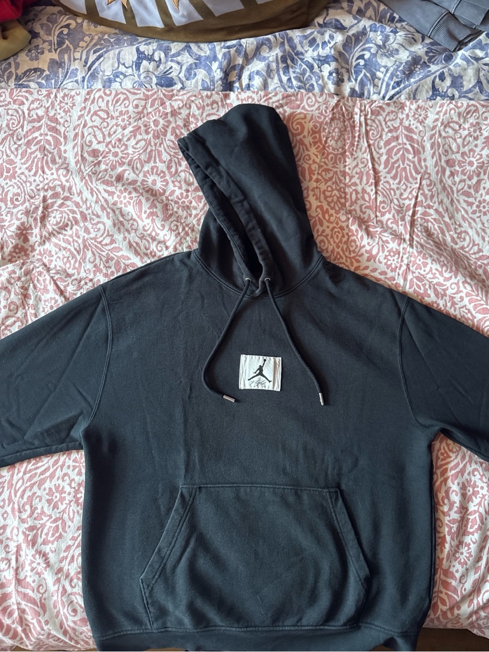 Jordan Black Hoodie with Small Jumpman Patch